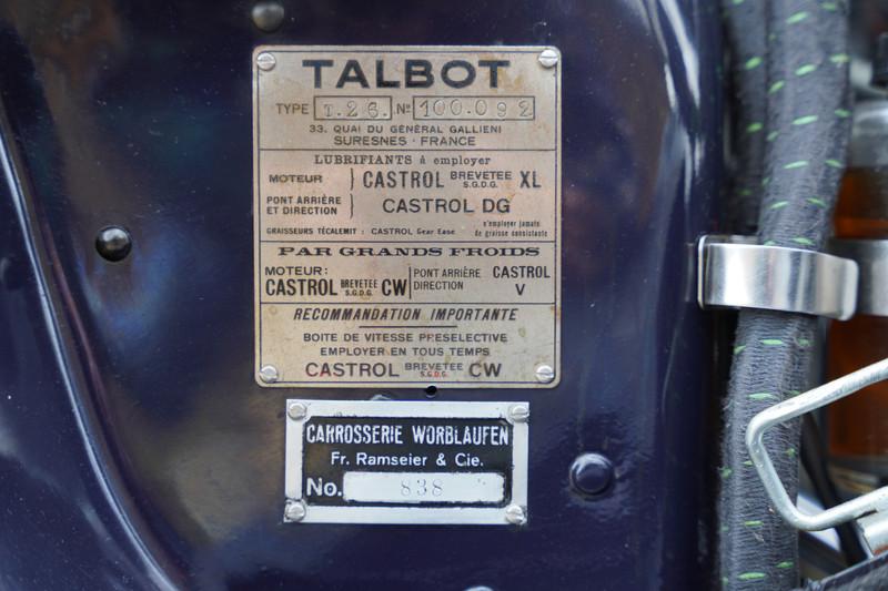 1947 Talbot T26 Record Worblaufen Cabriolet