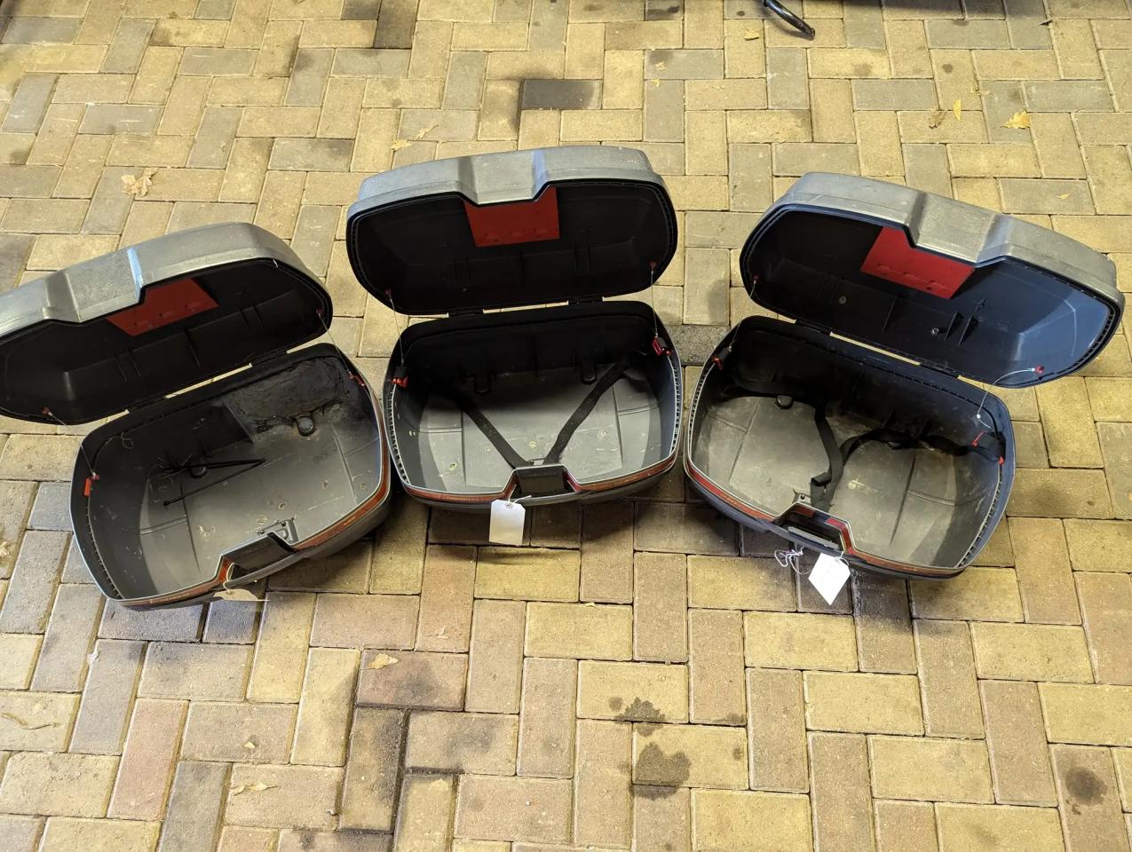 Givi Three Motorcycle Luggage Boxes