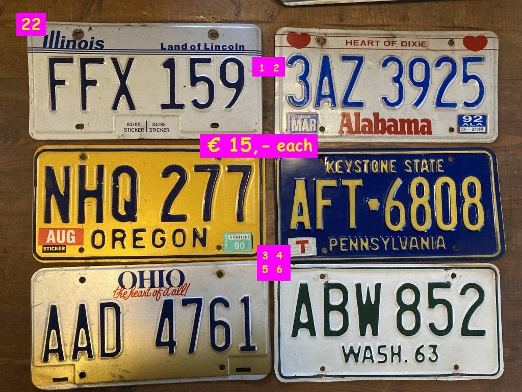 1900 Collectables Numberplates