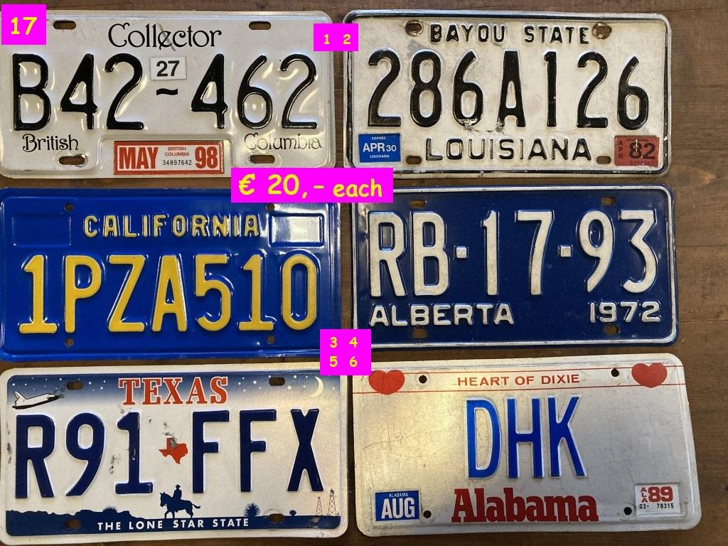 1900 Collectables Numberplates