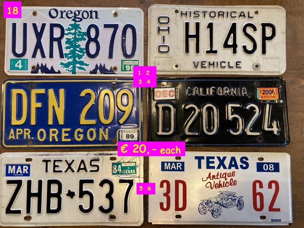 1900 Collectables Numberplates