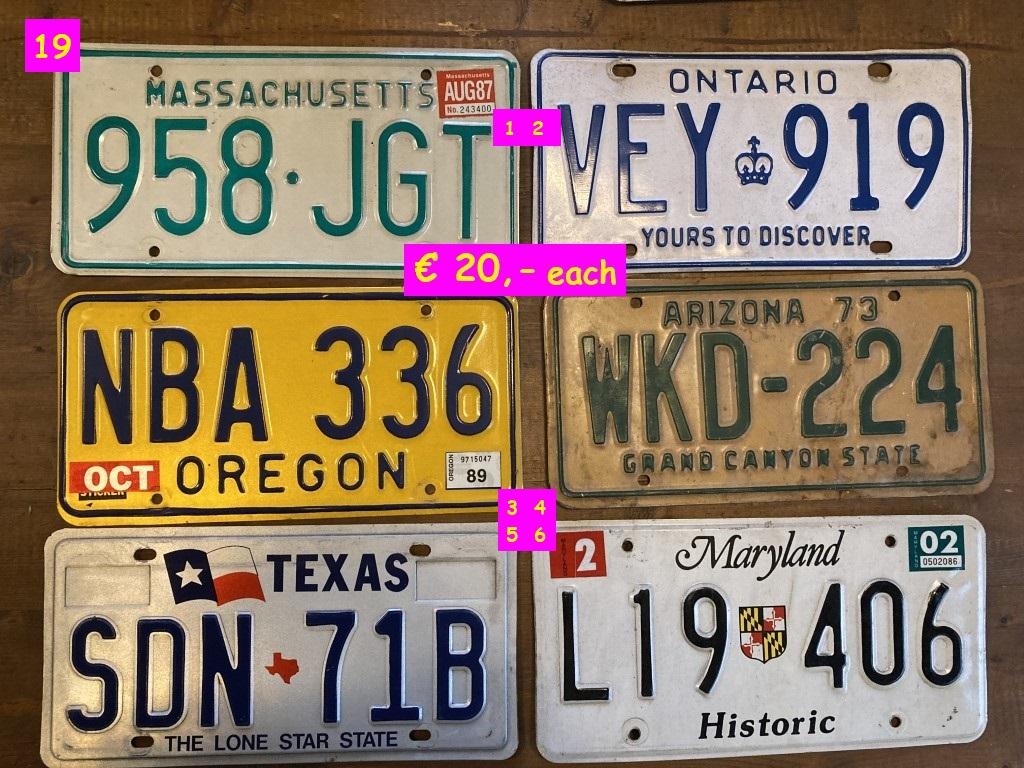 1900 Collectables Numberplates