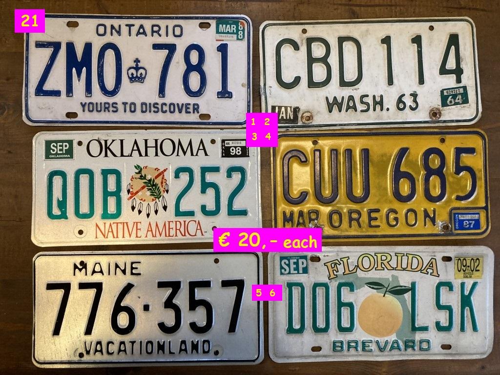 1900 Collectables Numberplates