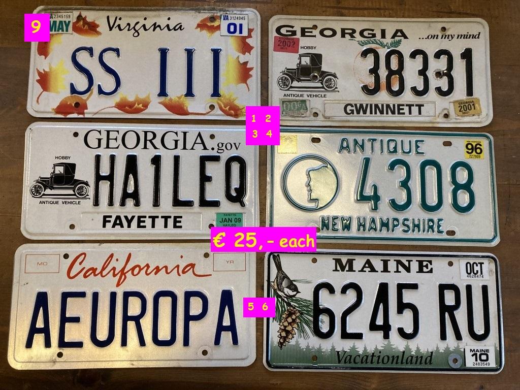 1900 Collectables Numberplates