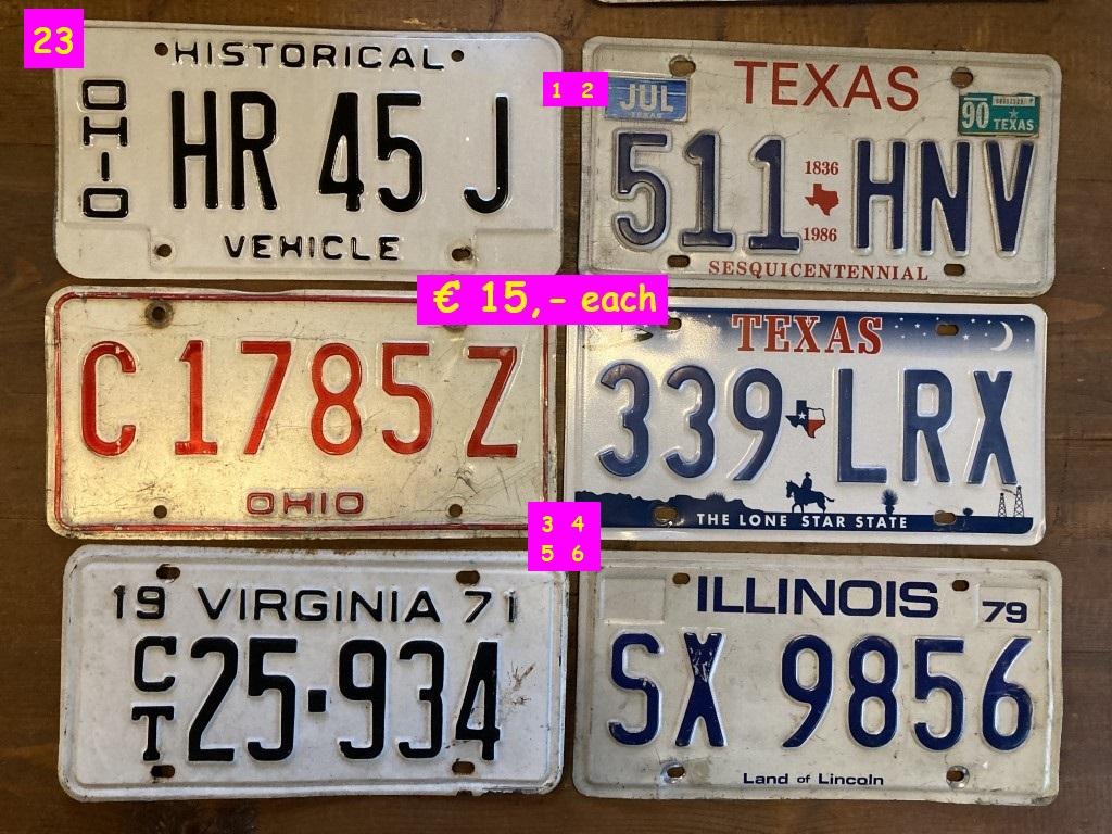 1900 Collectables Numberplates