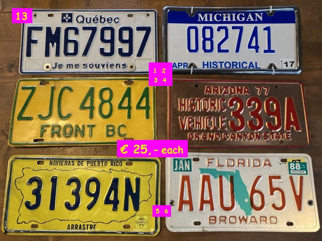 1900 Collectables Numberplates