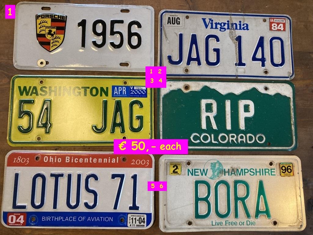 1900 Collectables Numberplates