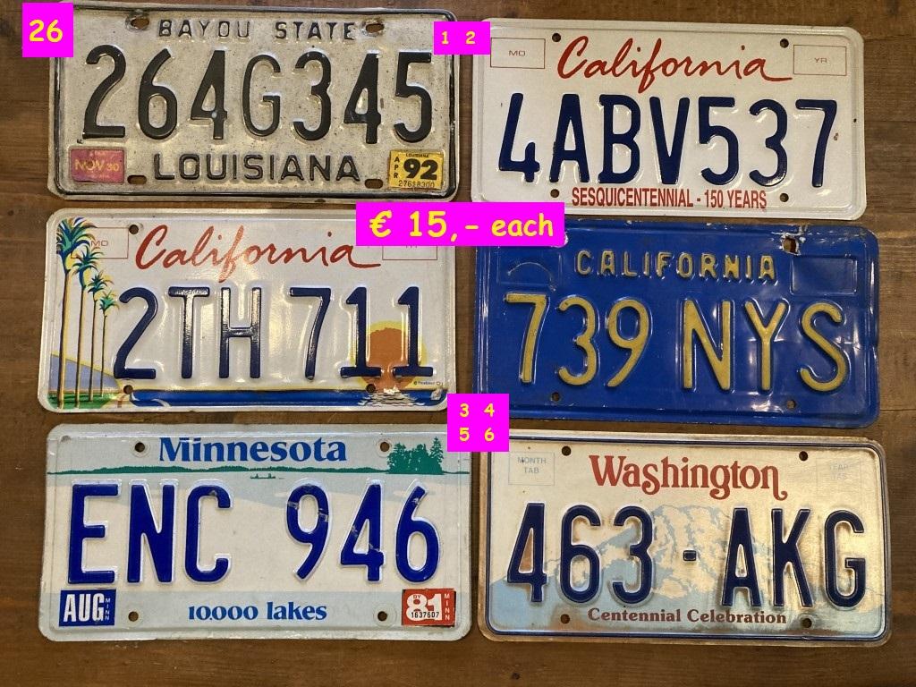 1900 Collectables Numberplates