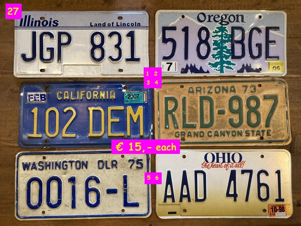 1900 Collectables Numberplates