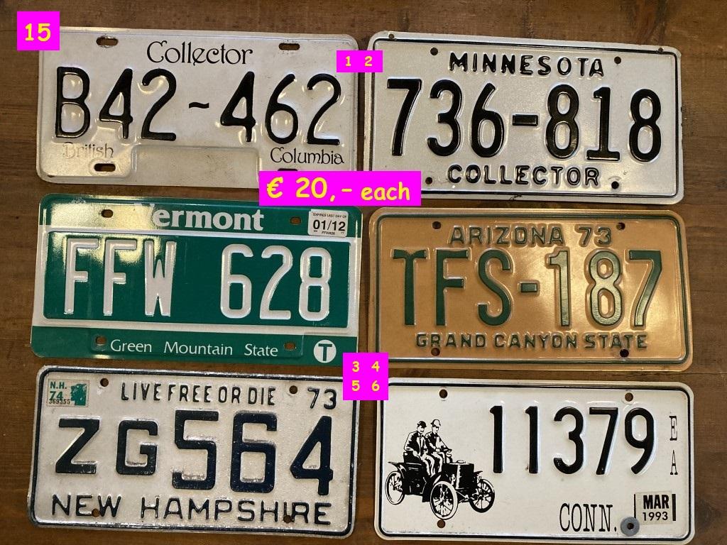 1900 Collectables Numberplates