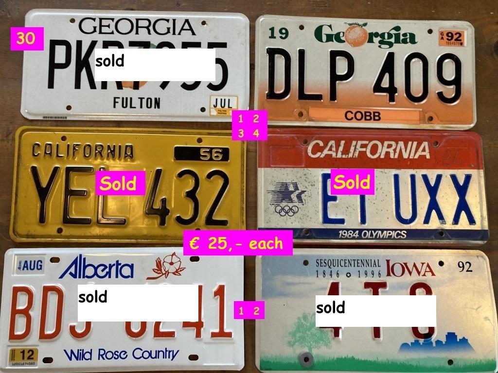 1900 Collectables Numberplates