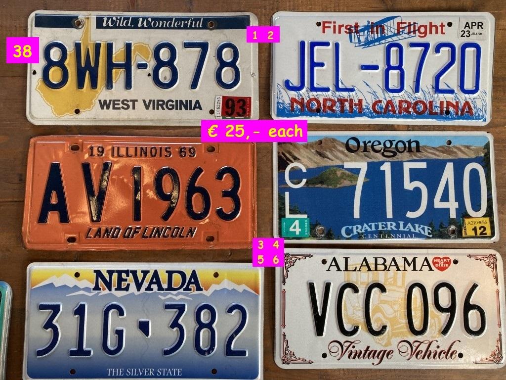 1900 Collectables Numberplates