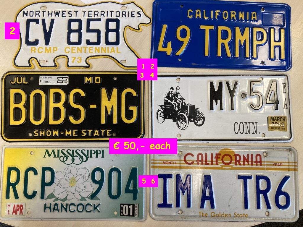 1900 Collectables Numberplates