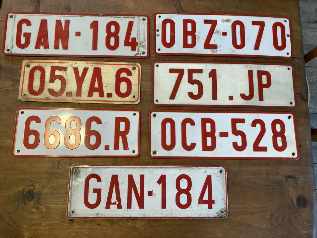 1950 Collectables numberplates European