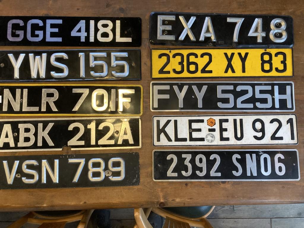 1950 Collectables numberplates European