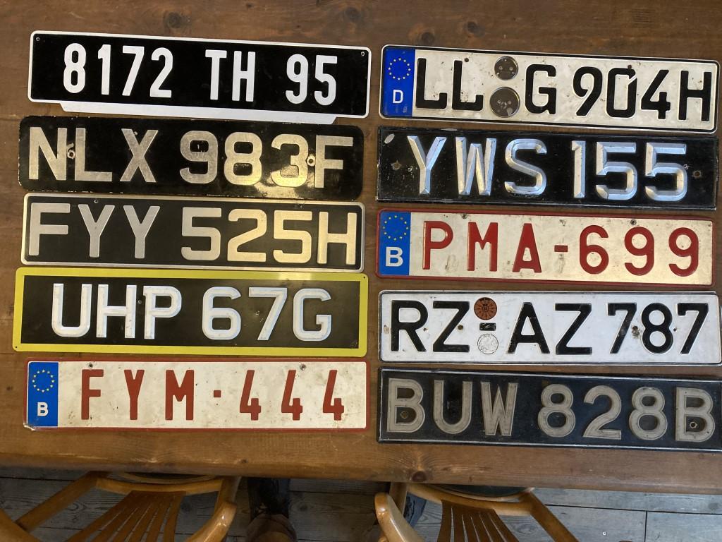 1950 Collectables numberplates European