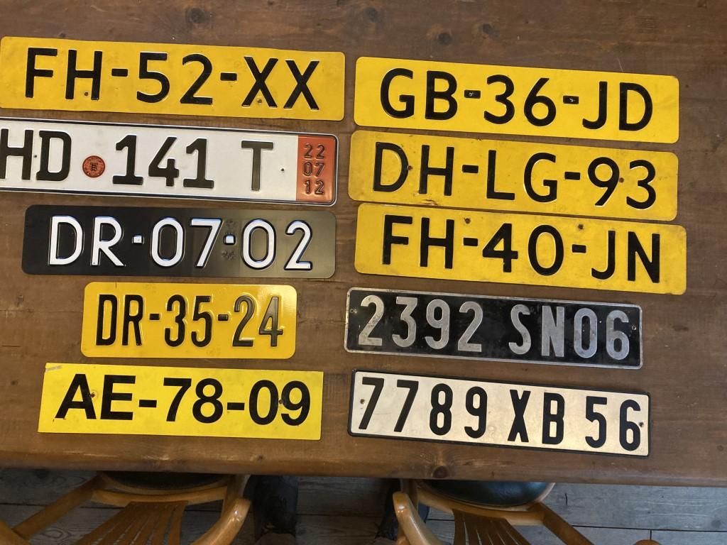 1950 Collectables numberplates European