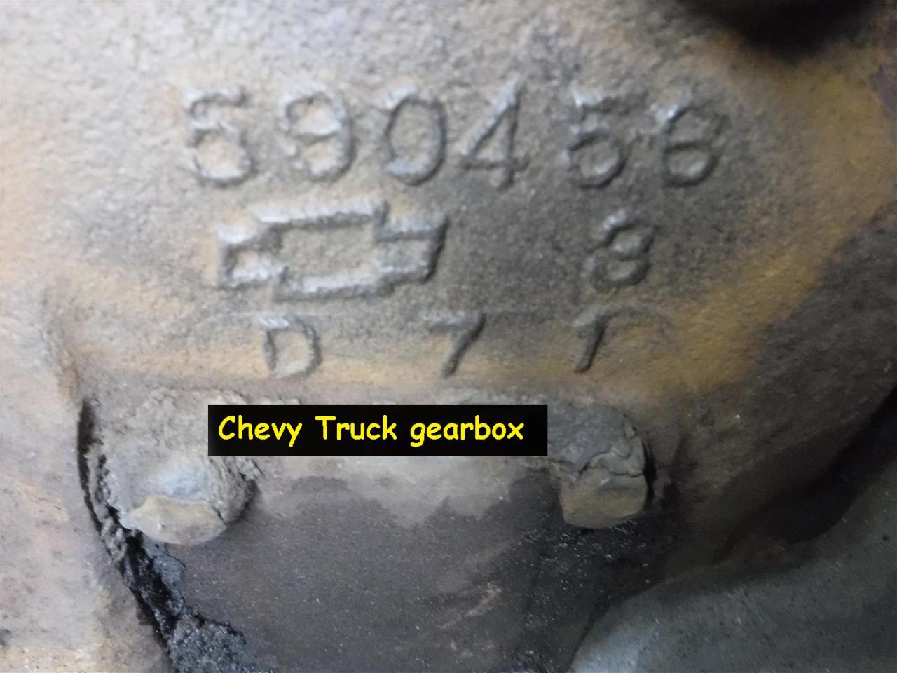 1900 Chevrolet parts gearbox truck