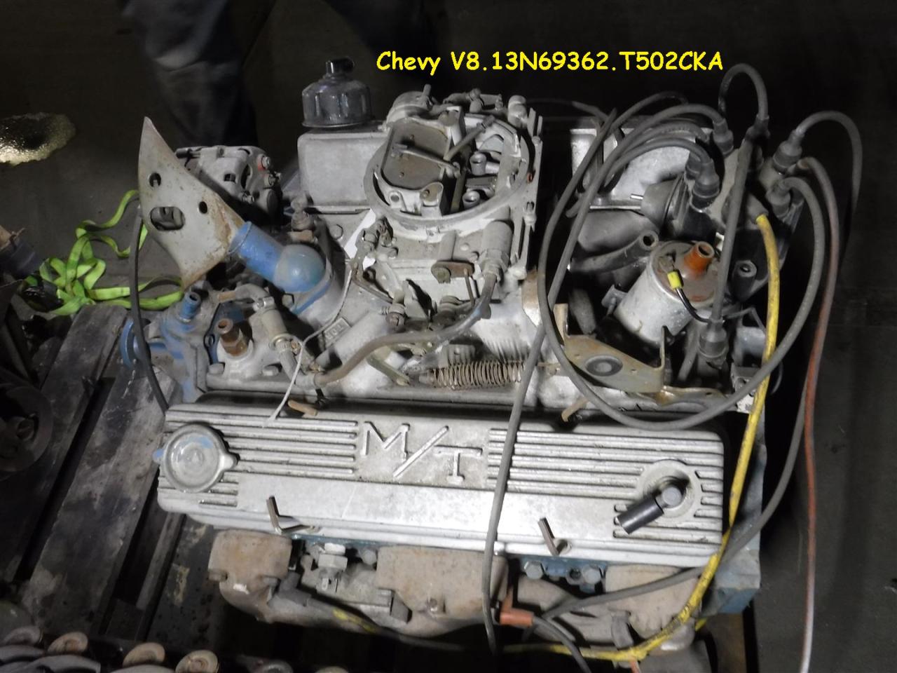 1968 Chevrolet parts engine 350 CU 9362