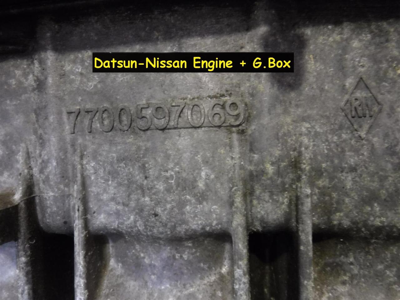 1900 Datsun parts Engine and gearbox