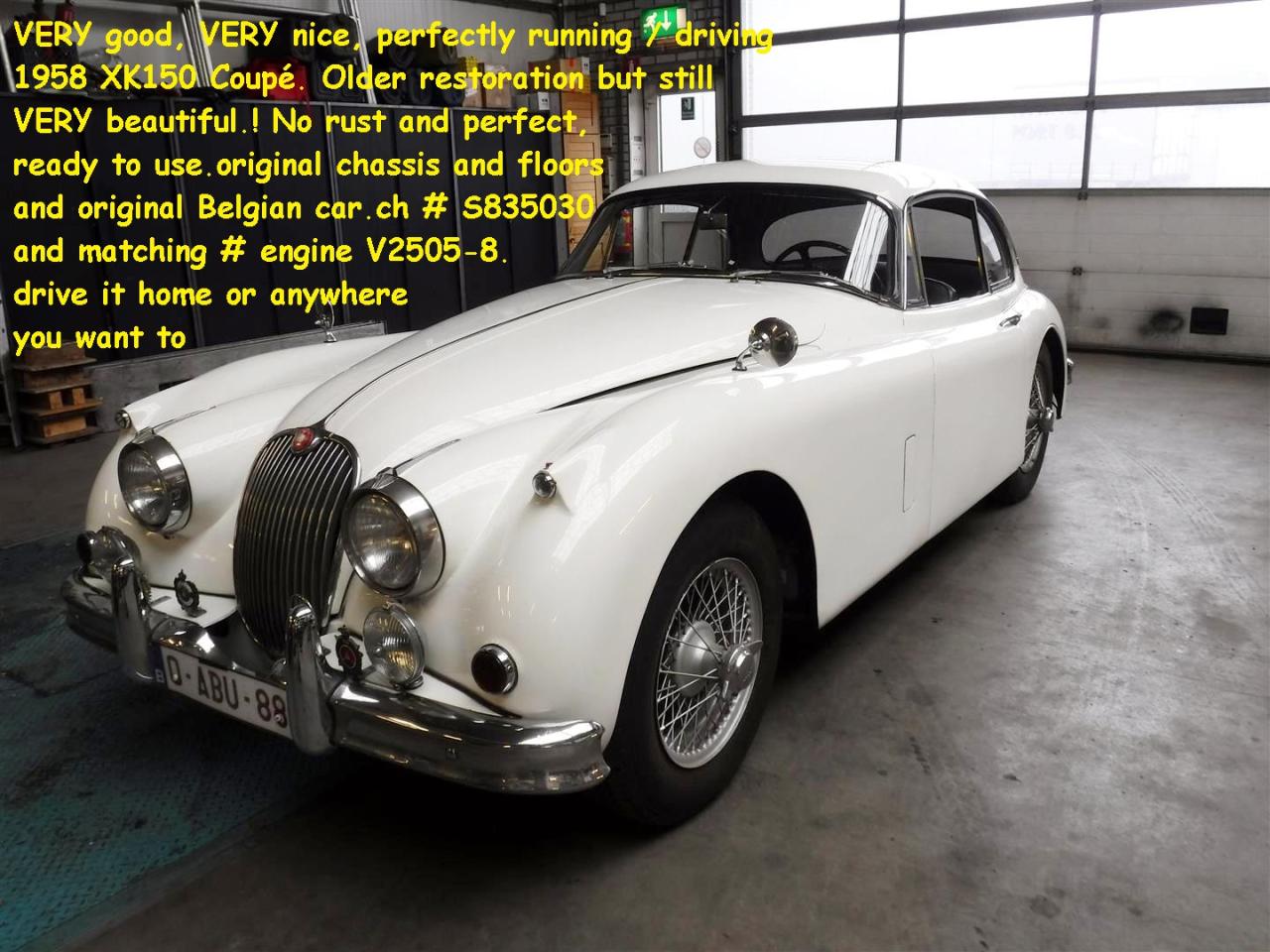 1958 Jaguar XK 150 Coupe white