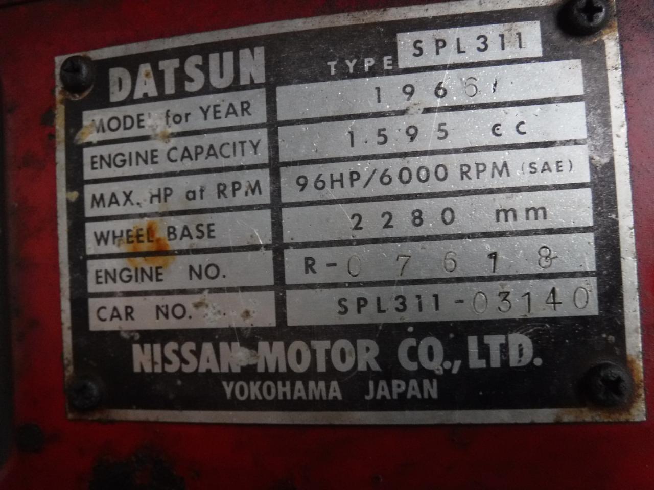 1966 Datsun 1600 Fairlady 03140