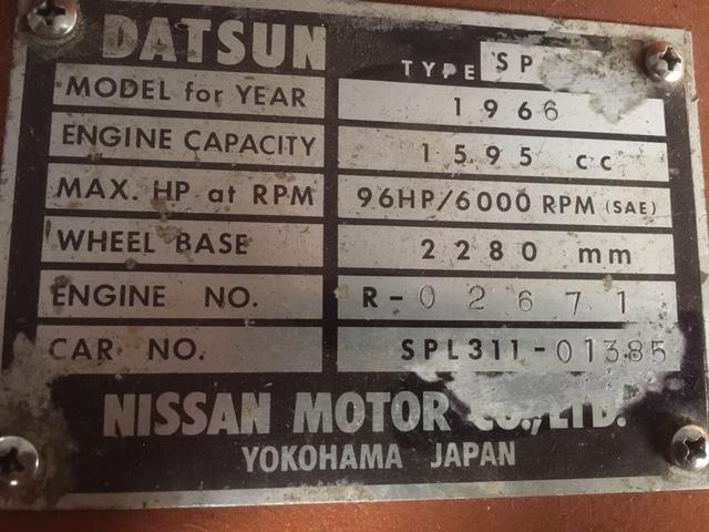 1966 Datsun 1600 Fairlady restored