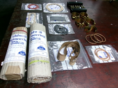 New gaskets, clamps, fuse boxes, etc. for Rolls-Royce Silver Ghost