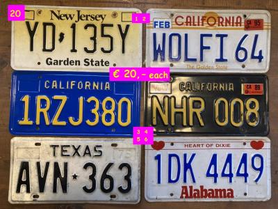 1900 Collectables Numberplates