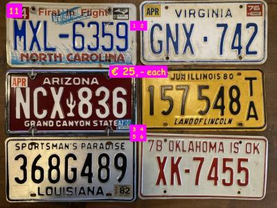 1900 Collectables Numberplates