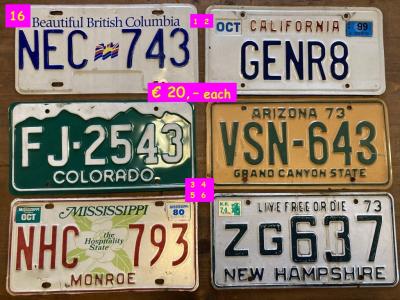 1900 Collectables Numberplates