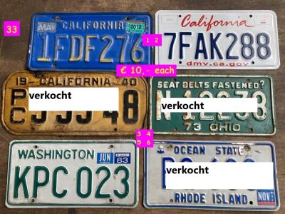 1900 Collectables Numberplates