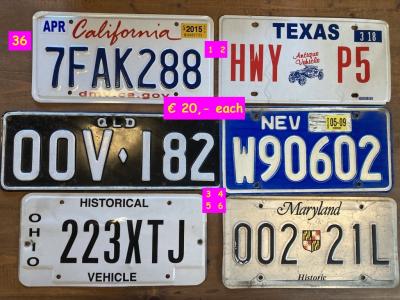 1900 Collectables Numberplates