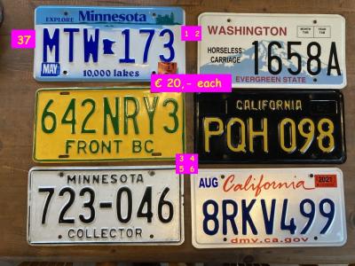 1900 Collectables Numberplates