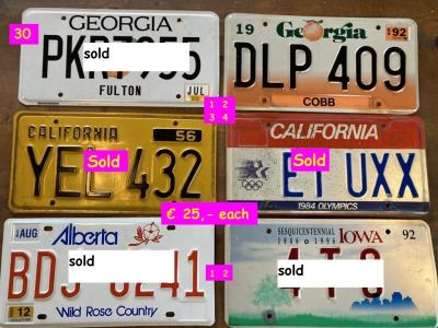 1900 Collectables Numberplates