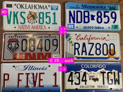 1900 Collectables Numberplates