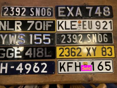 1950 Collectables numberplates European