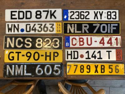 1950 Collectables numberplates European