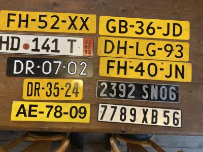 1950 Collectables numberplates European