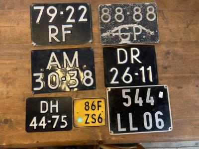 1950 Collectables numberplates European