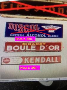 1970 Collectables Emaille signs