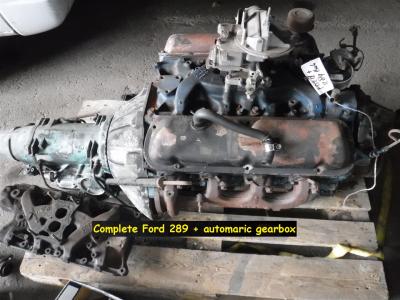 1900 Ford engines / parts 289 engine plus gearbox