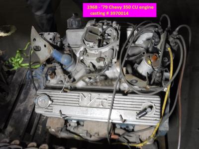 1968 Chevrolet parts engine 350 CU 9362