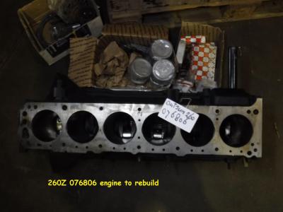 1970 Datsun parts 260Z engine 076806