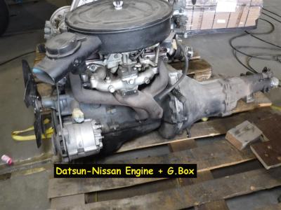 1900 Datsun parts Engine and gearbox