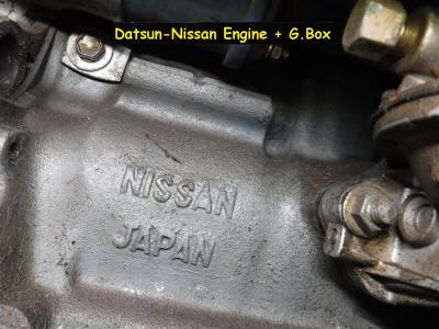 1900 Datsun parts Engine and gearbox