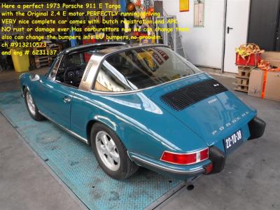 1973 Porsche 911 E Targa blue