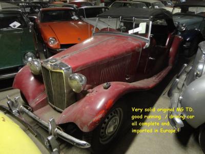 1953 MG TD rood no. 26672